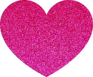 Glitter Y2K Pink Heart Sticker